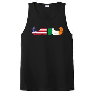 St Patrick's Day Show Your Dual Pride Irish American flags PosiCharge Competitor Tank