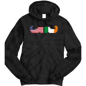 St Patrick's Day Show Your Dual Pride Irish American flags Tie Dye Hoodie