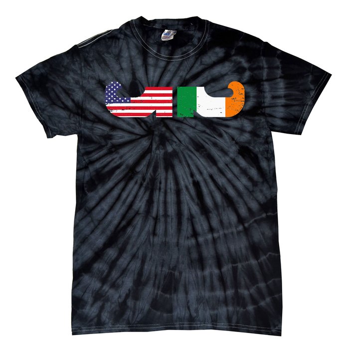 St Patrick's Day Show Your Dual Pride Irish American flags Tie-Dye T-Shirt