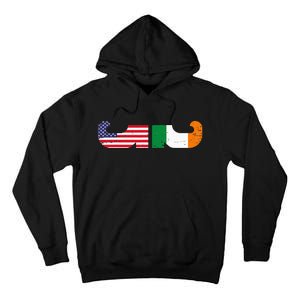 St Patrick's Day Show Your Dual Pride Irish American flags Tall Hoodie