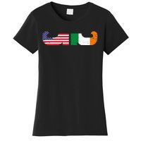 St Patrick's Day Show Your Dual Pride Irish American flags Women's T-Shirt