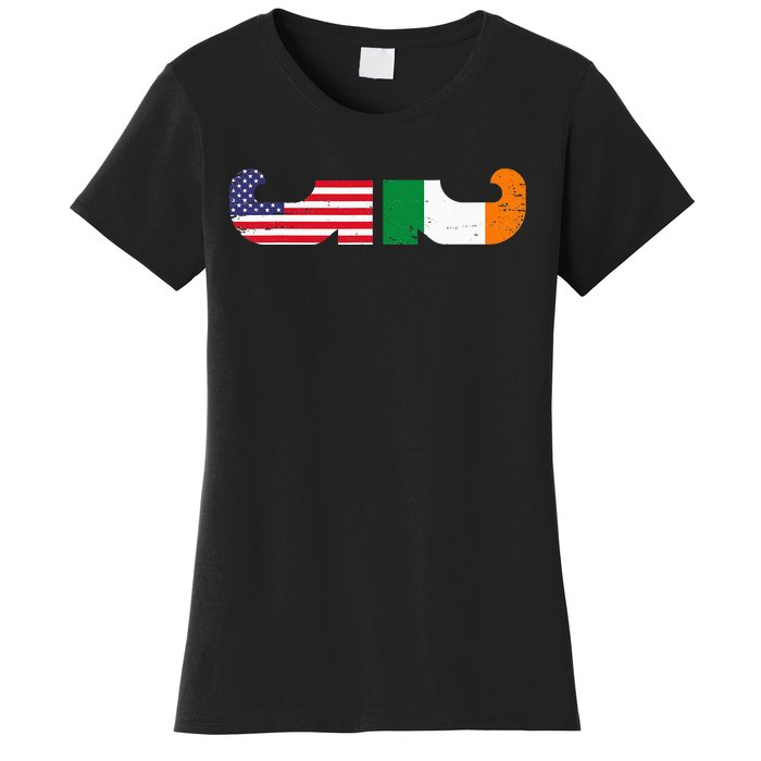 St Patrick's Day Show Your Dual Pride Irish American flags Women's T-Shirt