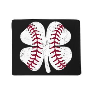 St Patricks Day Shamrock Baseball Saint Paddy's Mousepad