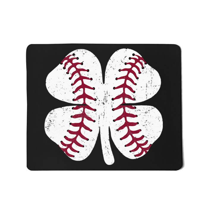 St Patricks Day Shamrock Baseball Saint Paddy's Mousepad