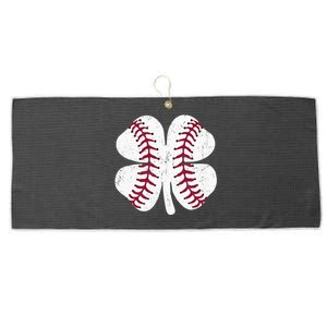 St Patricks Day Shamrock Baseball Saint Paddy's Large Microfiber Waffle Golf Towel