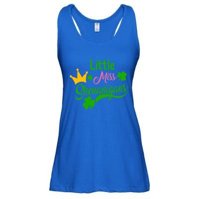 St Patricks Day Little Miss Shenanigans Irish Shamrock Meaningful Gift Ladies Essential Flowy Tank