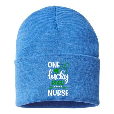 St Patrick`s Day Irish One Lucky Pacu Nurse Hospital Doctor Gift Sustainable Knit Beanie