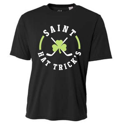 St. Patricks Day Hockey Shirt Saint Hat Trick's Day Cooling Performance Crew T-Shirt