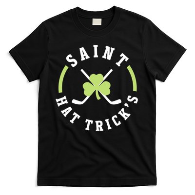 St. Patricks Day Hockey Shirt Saint Hat Trick's Day T-Shirt