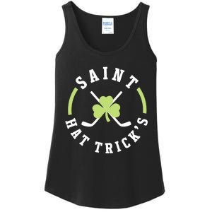 St. Patricks Day Hockey Shirt Saint Hat Trick's Day Ladies Essential Tank