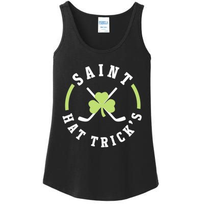 St. Patricks Day Hockey Shirt Saint Hat Trick's Day Ladies Essential Tank