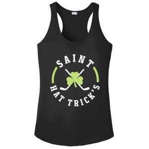 St. Patricks Day Hockey Shirt Saint Hat Trick's Day Ladies PosiCharge Competitor Racerback Tank