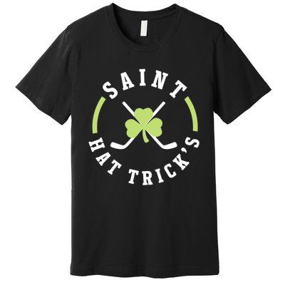 St. Patricks Day Hockey Shirt Saint Hat Trick's Day Premium T-Shirt