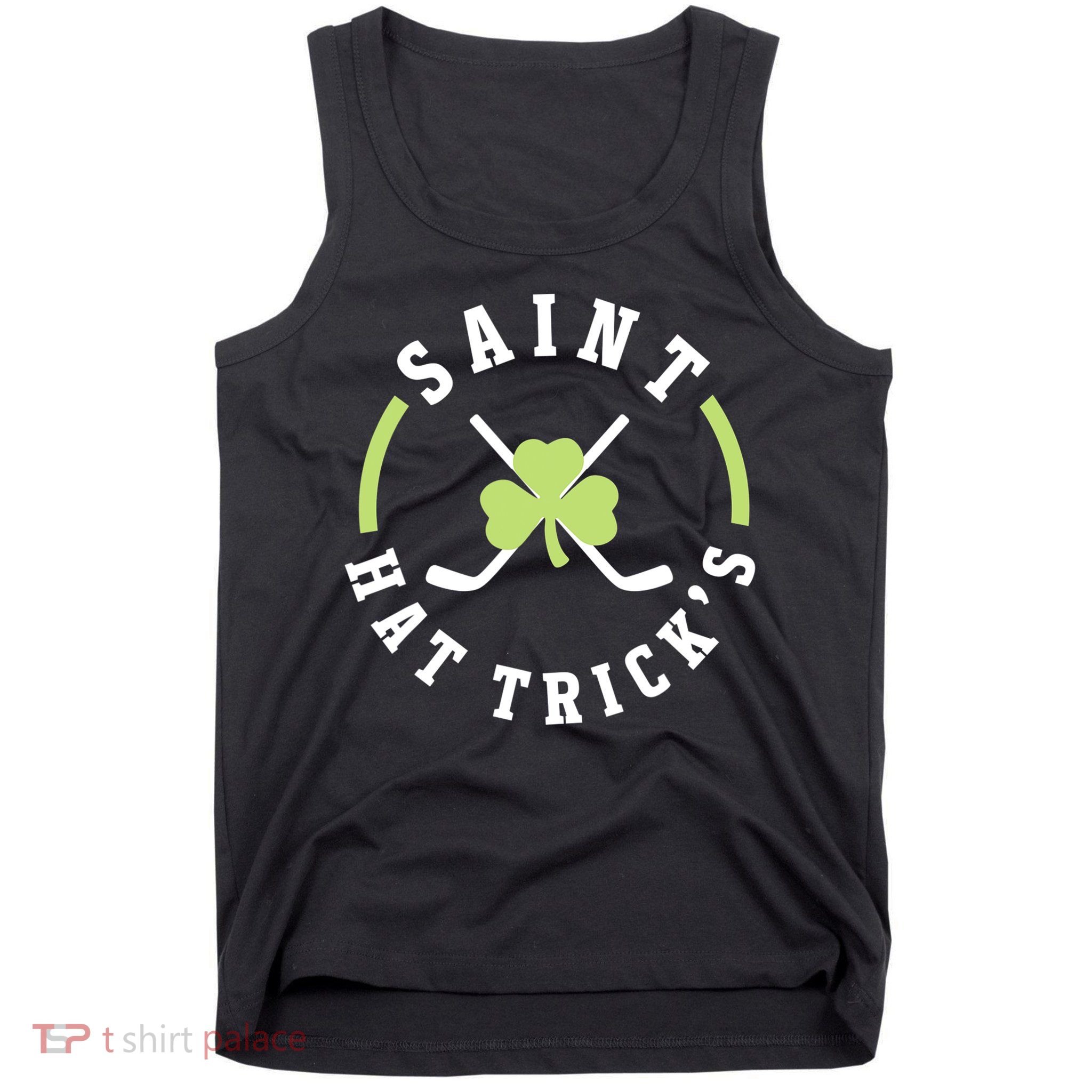 St. Patricks Day Hockey Shirt Saint Hat Trick's Day Tank Top