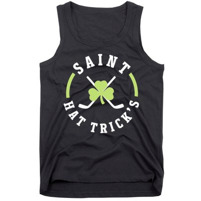 St. Patricks Day Hockey Shirt Saint Hat Trick's Day Tank Top