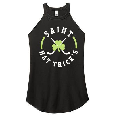 St. Patricks Day Hockey Shirt Saint Hat Trick's Day Women's Perfect Tri Rocker Tank