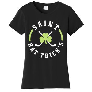 St. Patricks Day Hockey Shirt Saint Hat Trick's Day Women's T-Shirt