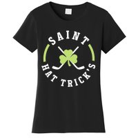 St. Patricks Day Hockey Shirt Saint Hat Trick's Day Women's T-Shirt