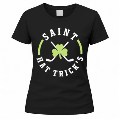 St. Patricks Day Hockey Shirt Saint Hat Trick's Day Women's T-Shirt