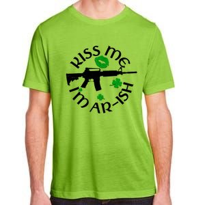 St Patricks Day Kiss Me Im Arish Ar Gun Adult ChromaSoft Performance T-Shirt