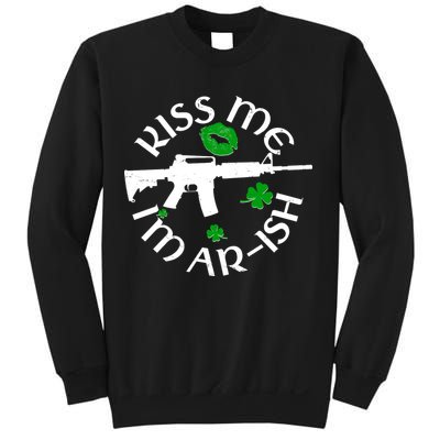 St Patricks Day Kiss Me Im Arish Ar Gun Sweatshirt