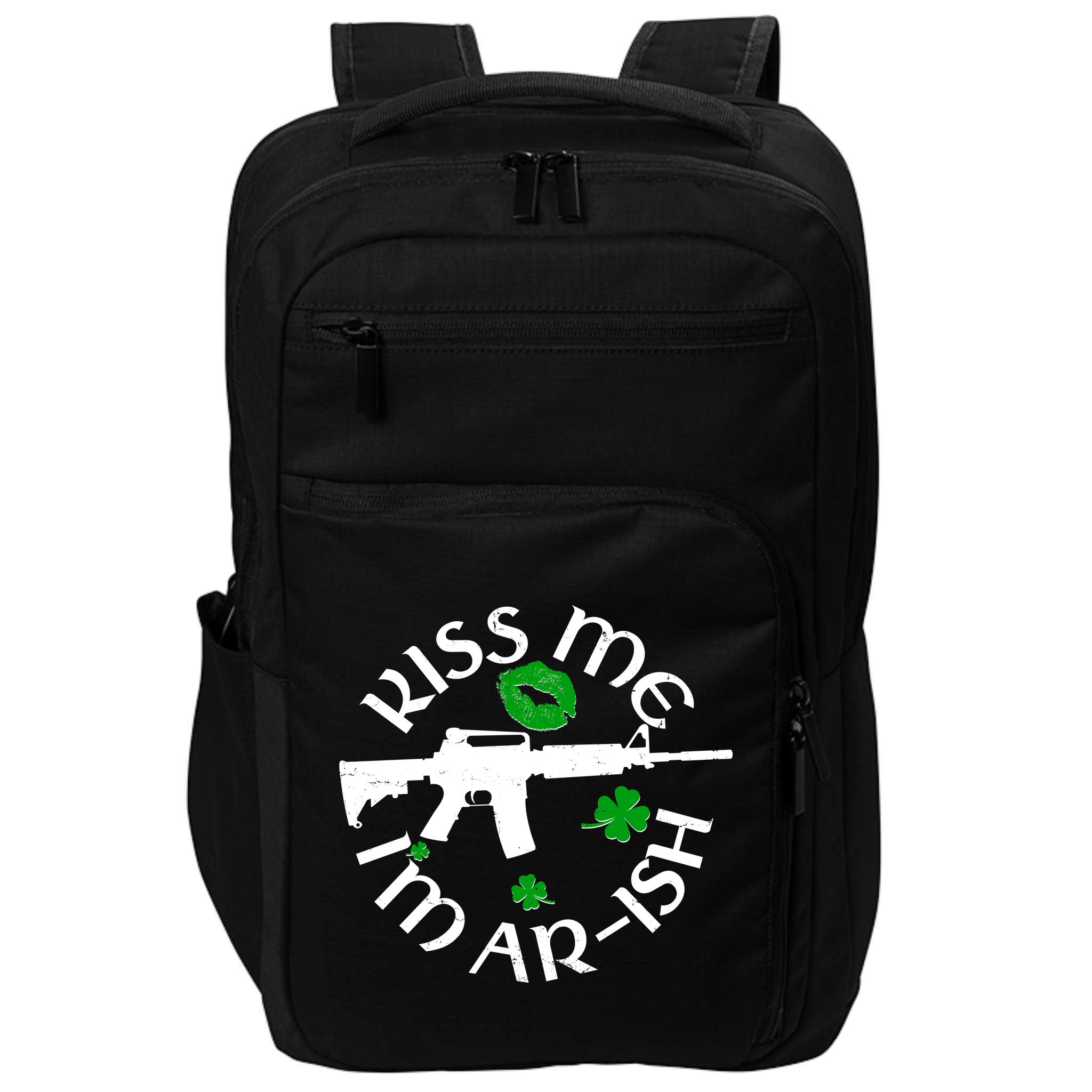 St Patricks Day Kiss Me Im Arish Ar Gun Impact Tech Backpack