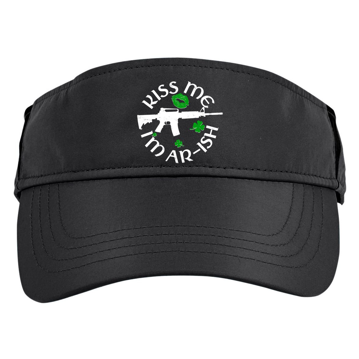 St Patricks Day Kiss Me Im Arish Ar Gun Adult Drive Performance Visor
