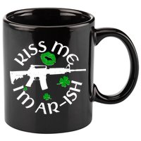 St Patricks Day Kiss Me Im Arish Ar Gun 11oz C Handle Ceramic Mug
