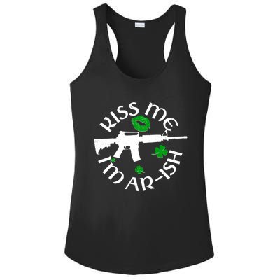 St Patricks Day Kiss Me Im Arish Ar Gun Ladies PosiCharge Competitor Racerback Tank