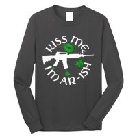 St Patricks Day Kiss Me Im Arish Ar Gun Long Sleeve Shirt