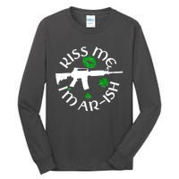 St Patricks Day Kiss Me Im Arish Ar Gun Tall Long Sleeve T-Shirt