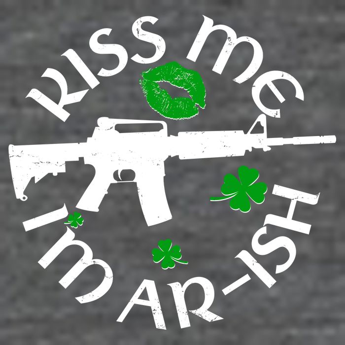 St Patricks Day Kiss Me Im Arish Ar Gun Baby Bodysuit