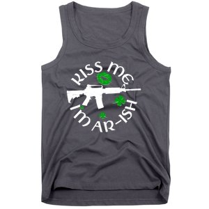 St Patricks Day Kiss Me Im Arish Ar Gun Tank Top