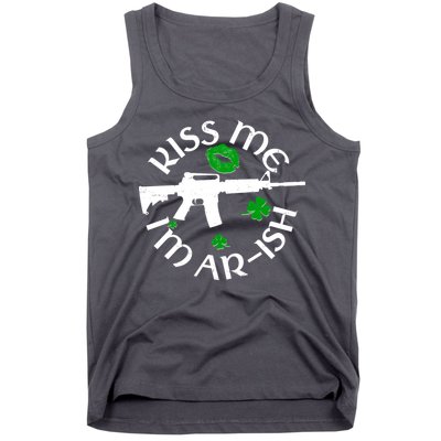 St Patricks Day Kiss Me Im Arish Ar Gun Tank Top