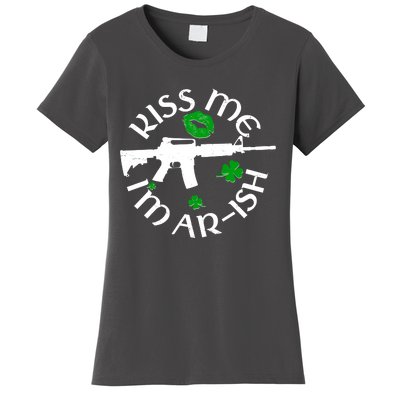 St Patricks Day Kiss Me Im Arish Ar Gun Women's T-Shirt