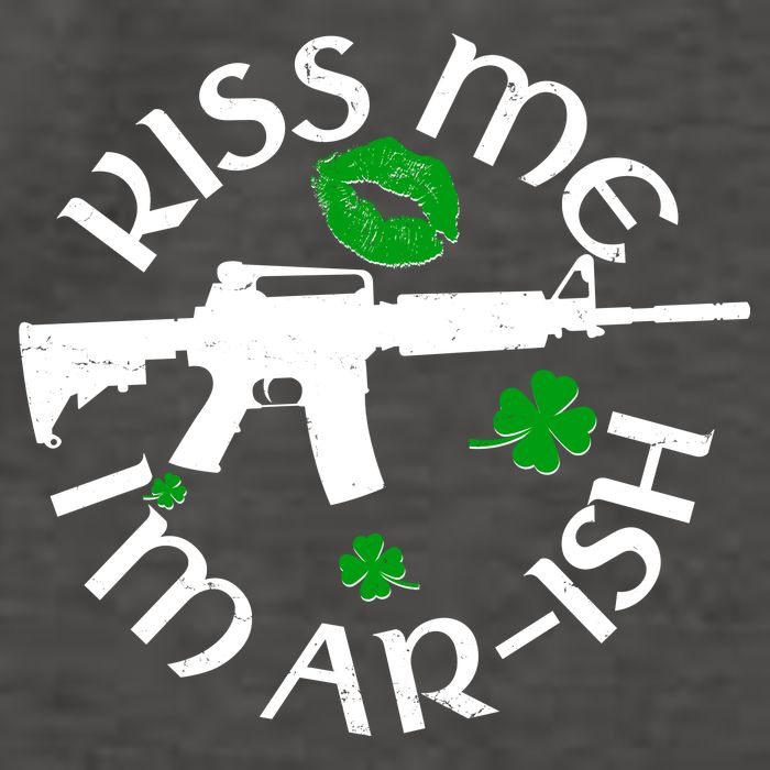 St Patricks Day Kiss Me Im Arish Ar Gun Vector Backpack