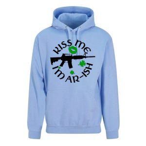 St Patricks Day Kiss Me Im Arish Ar Gun Unisex Surf Hoodie