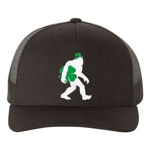 St Patricks Day Bigfoot Clover Leaf Irish Sasquatch Yupoong Adult 5-Panel Trucker Hat