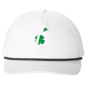 St Patricks Day Bigfoot Clover Leaf Irish Sasquatch Snapback Five-Panel Rope Hat