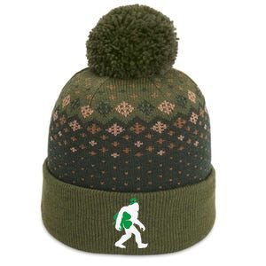 St Patricks Day Bigfoot Clover Leaf Irish Sasquatch The Baniff Cuffed Pom Beanie