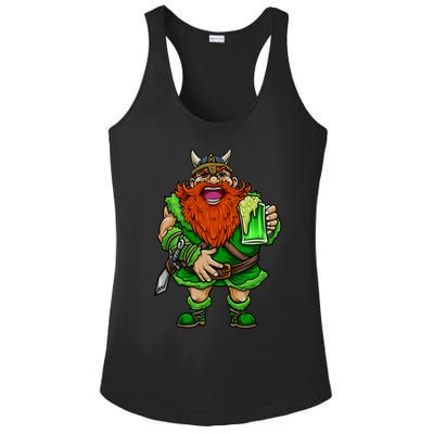 St Patricks Day Meaningful Gift Irish Viking Drawing Gift Meaningful Gift Ladies PosiCharge Competitor Racerback Tank