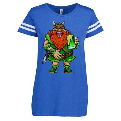 St Patricks Day Meaningful Gift Irish Viking Drawing Gift Meaningful Gift Enza Ladies Jersey Football T-Shirt