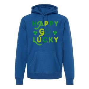 St Patrick's Day Pajamas Happy Go Lucky Irish Shamrock Gift Premium Hoodie