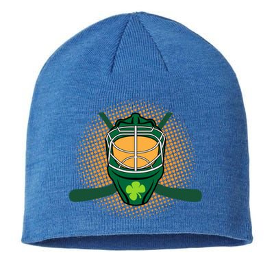 St Patricks Day Ice Hockey Lover Player Irish Green Graphic Cool Gift Sustainable Beanie