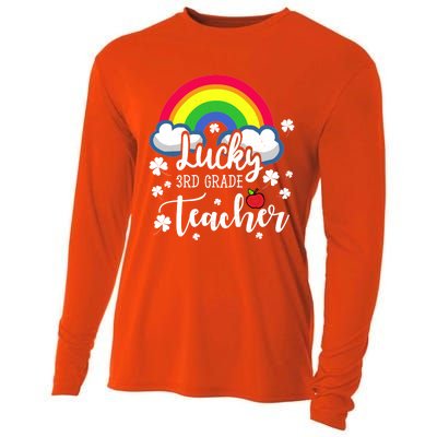 St Patricks Day Lucky 3rd Grade Teacher Cute Gift Cooling Performance Long Sleeve Crew