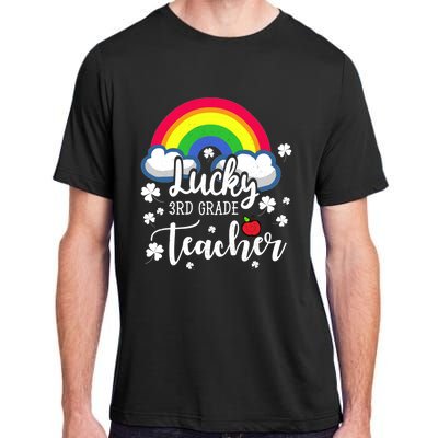 St Patricks Day Lucky 3rd Grade Teacher Cute Gift Adult ChromaSoft Performance T-Shirt