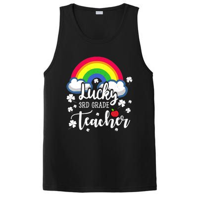 St Patricks Day Lucky 3rd Grade Teacher Cute Gift PosiCharge Competitor Tank