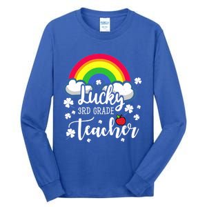 St Patricks Day Lucky 3rd Grade Teacher Cute Gift Tall Long Sleeve T-Shirt