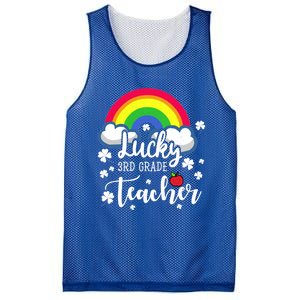 St Patricks Day Lucky 3rd Grade Teacher Cute Gift Mesh Reversible Basketball Jersey Tank