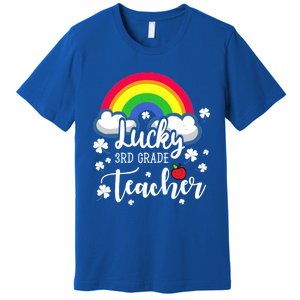 St Patricks Day Lucky 3rd Grade Teacher Cute Gift Premium T-Shirt